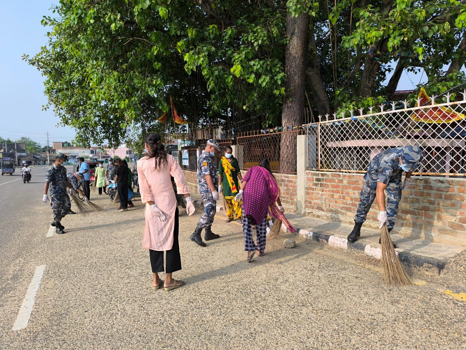 Bardibas Youth Network organizing a weekly cleaning campaign